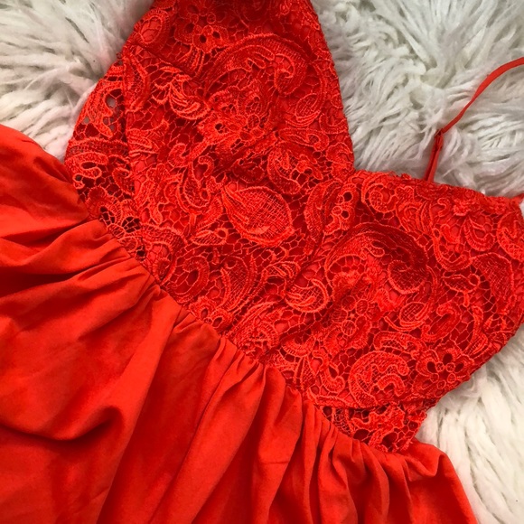 SOLD **Orange Romper❤️ NWOT - Picture 3 of 3